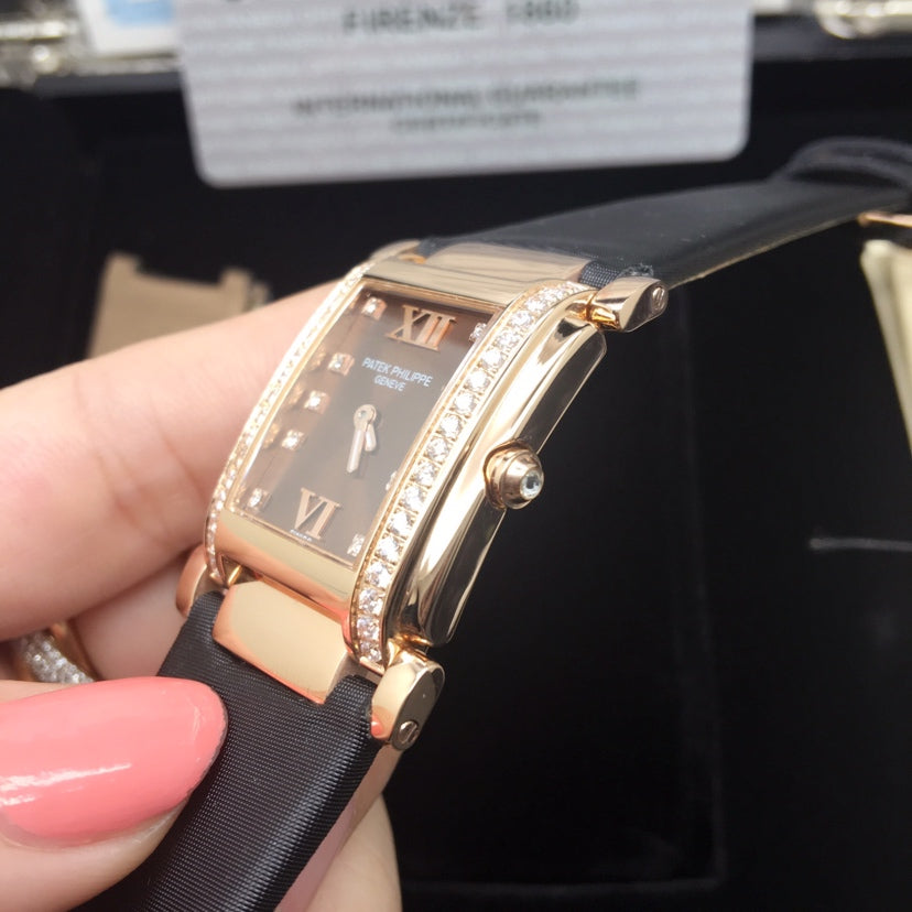 PATEK Twenty-Four 25mm Pink Gold Brown Dial