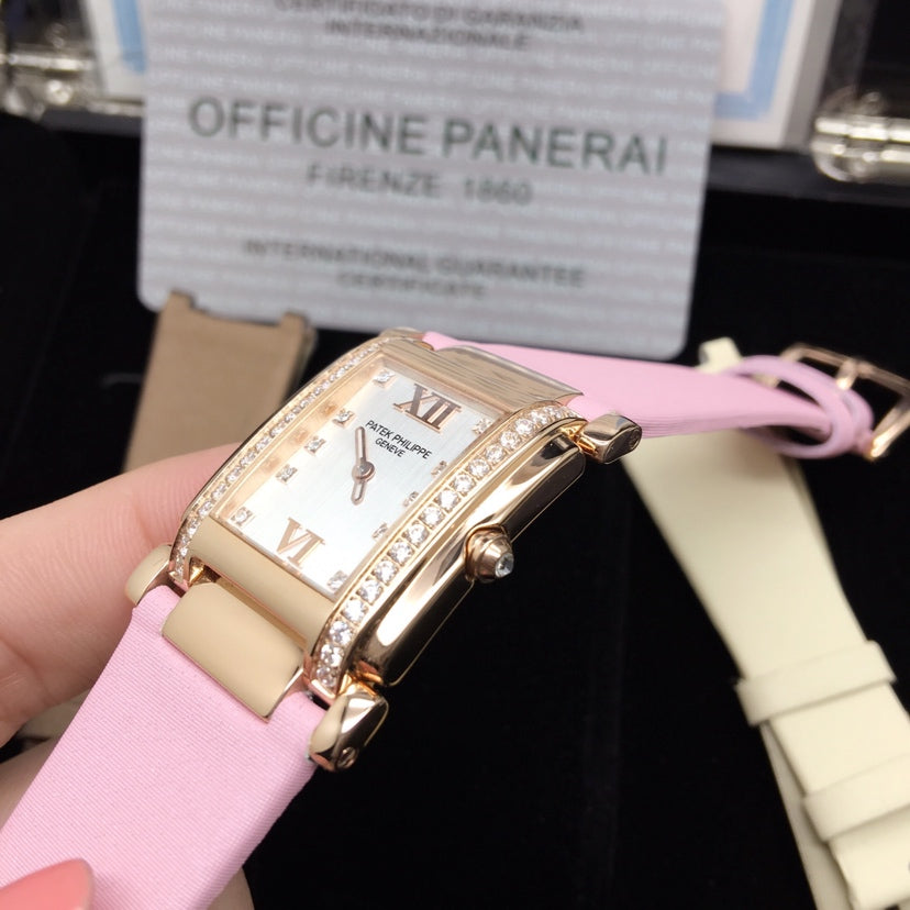 PATEK Twenty-Four 25mm Pink Gold Pink Strap