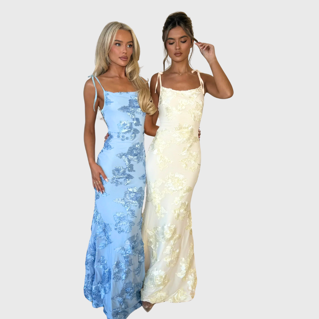 Charlotte | Maxikleid mit Blumendetail