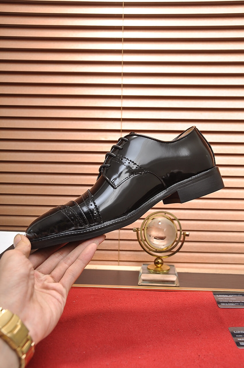 GG Men's Dress Shoe Black Cowhide 499521