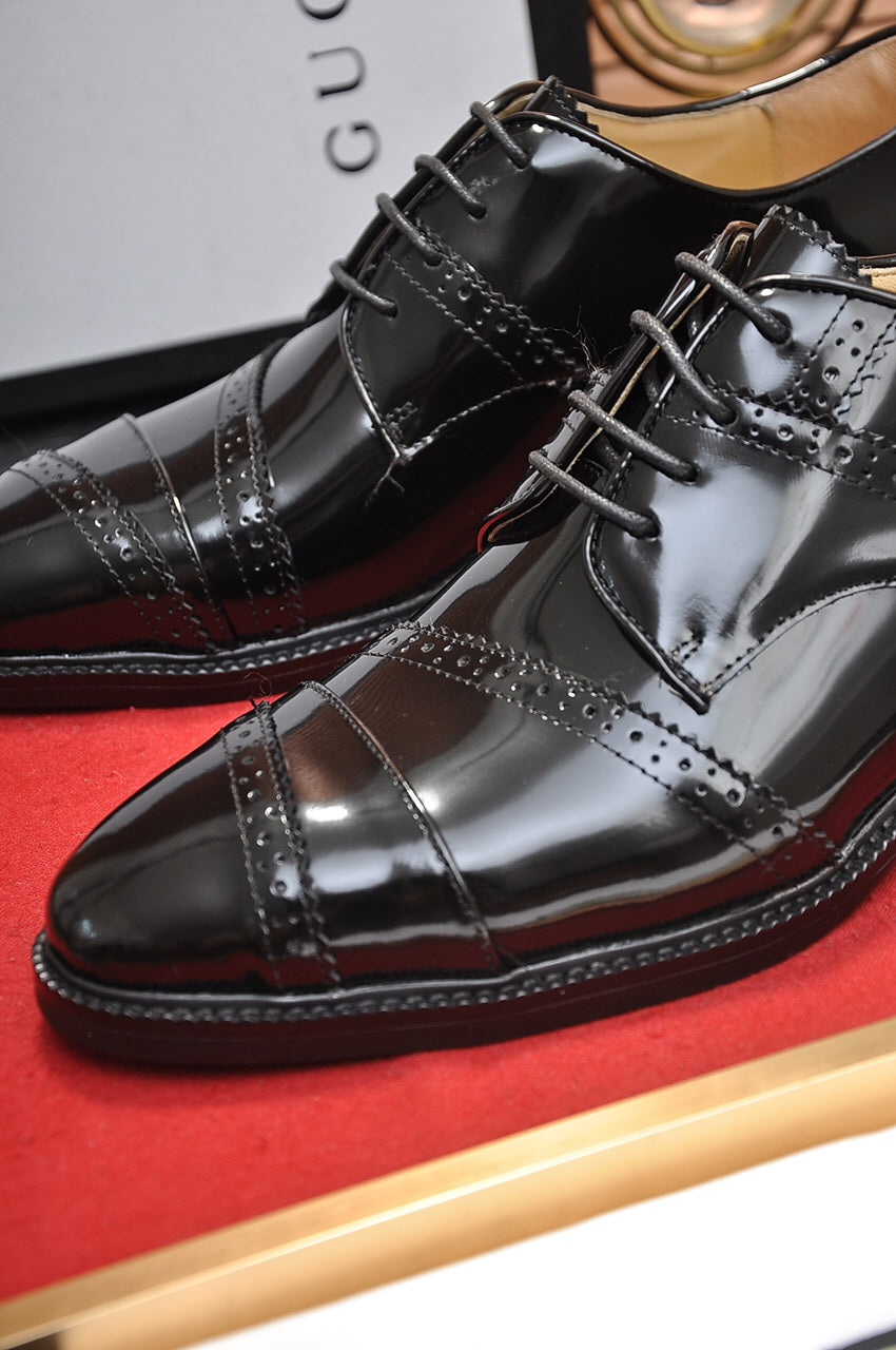 GG Men's Dress Shoe Black Cowhide 499521