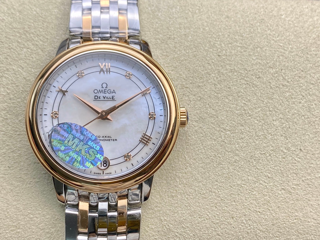 Omega  De Ville 32.7mm Silver Pink Gold
