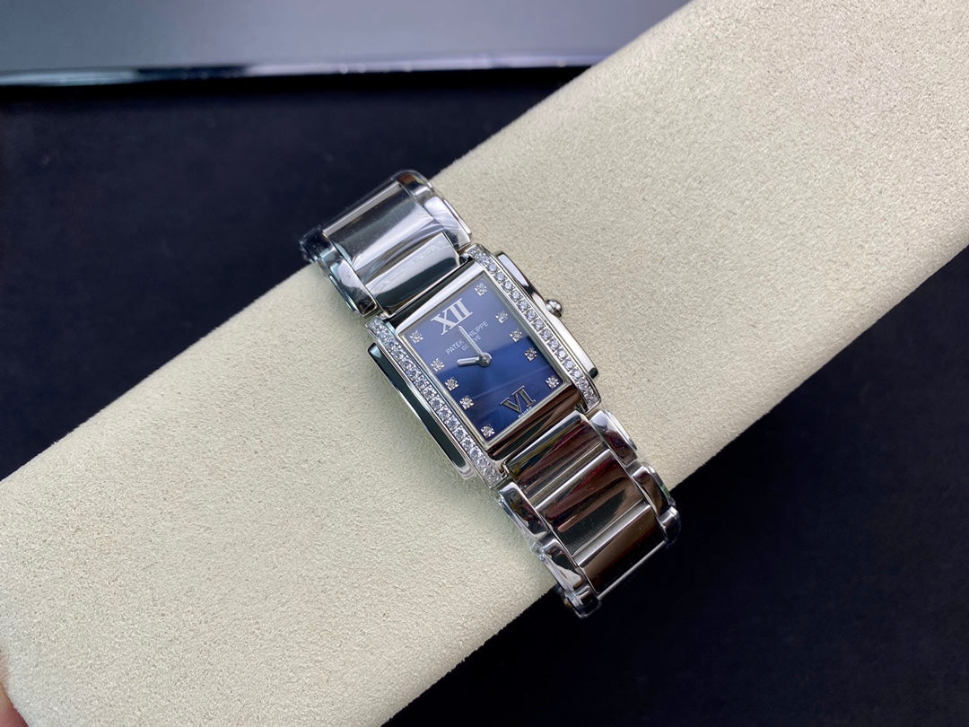 PATEK Twenty-Four 25.5mm Silver Blue Dial