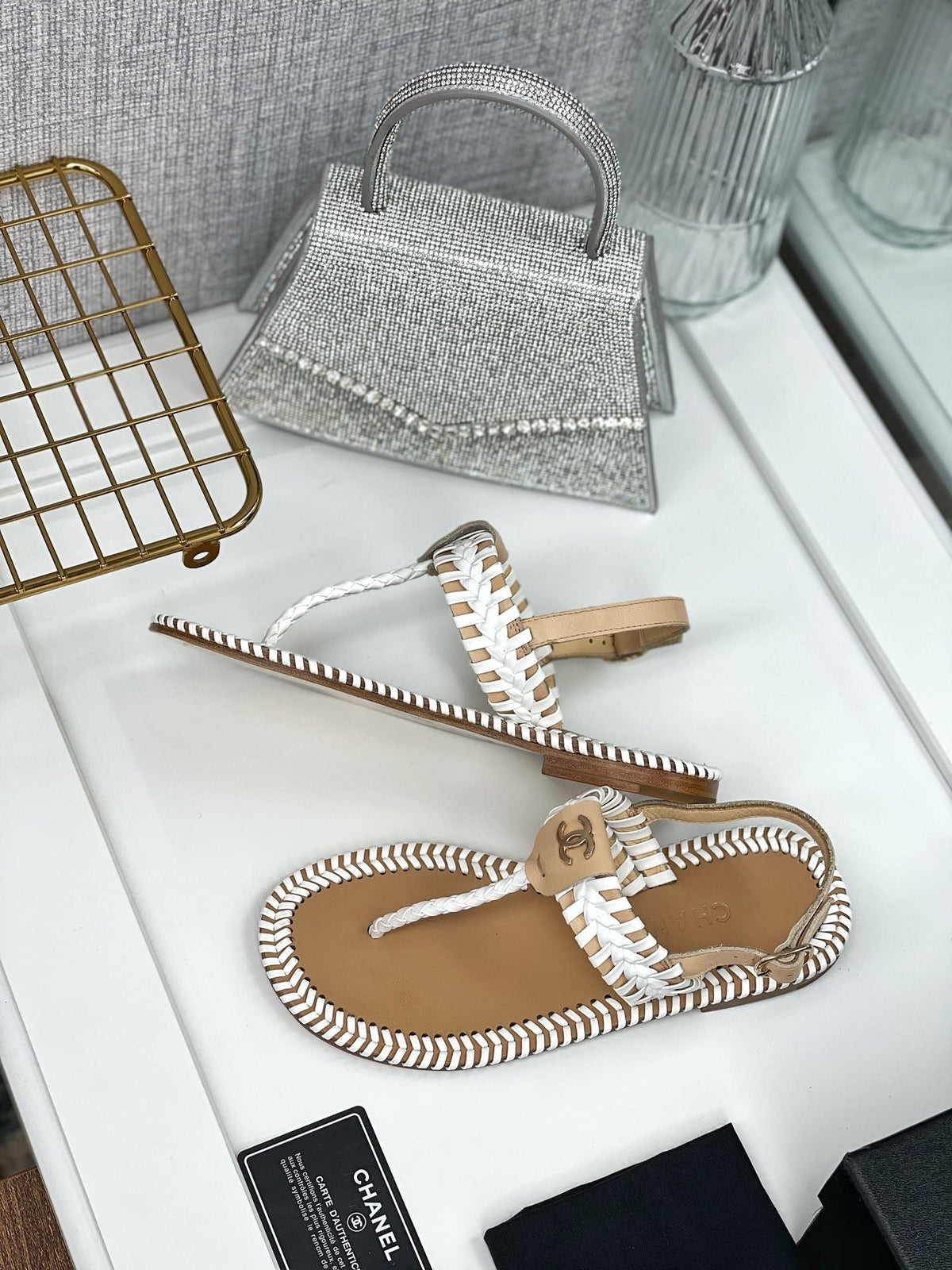 Chanel 2026 Braided Sandals Leather 162281