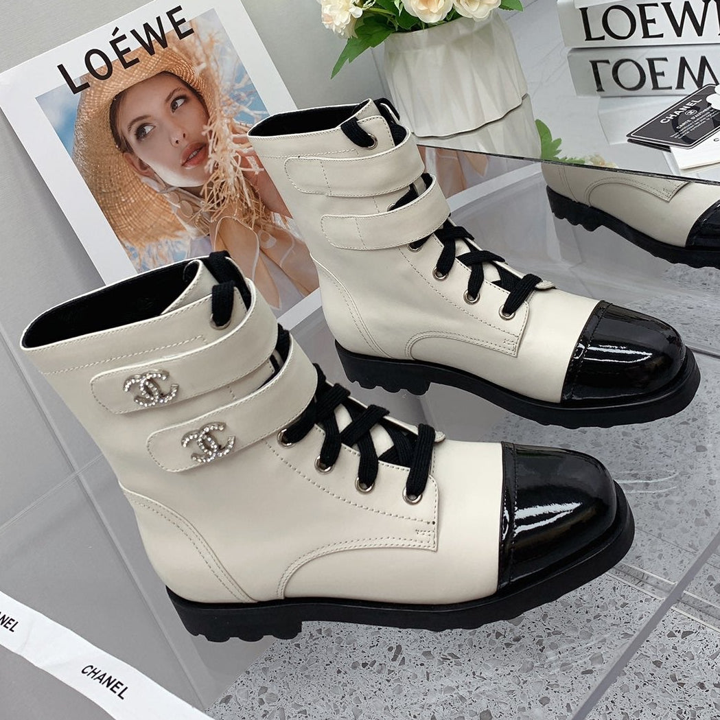 Chanel 2026 Combat Ankle Boots Calfskin 162110