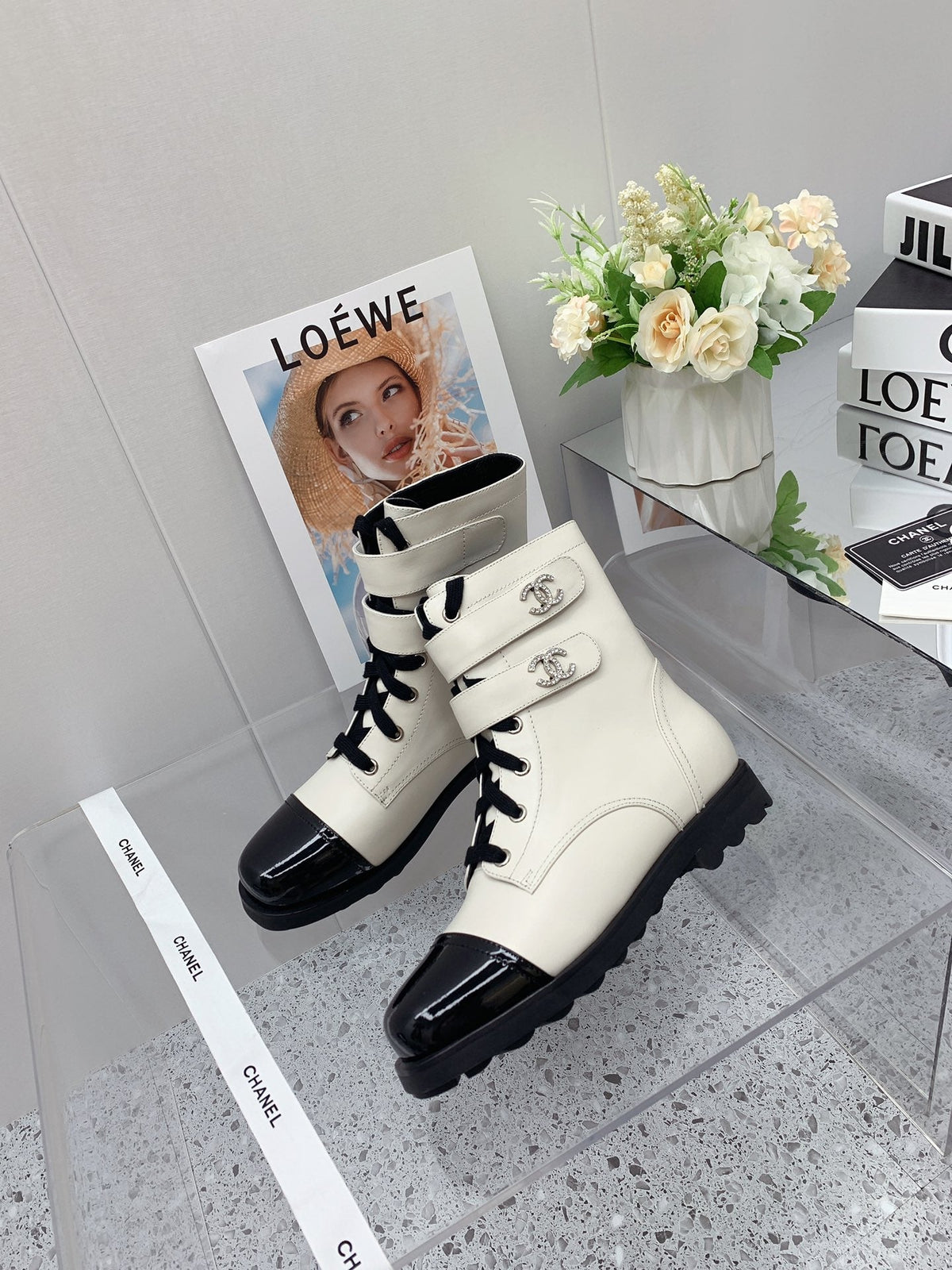 Chanel 2026 Combat Ankle Boots Calfskin 162110
