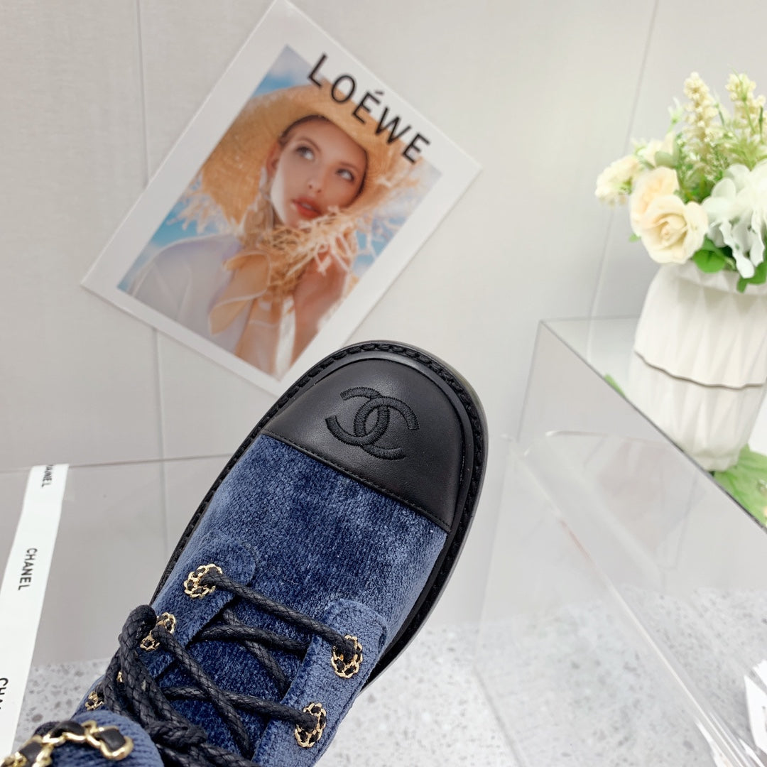 Chanel 2026 Quilted Boots Velvet Leather 162141
