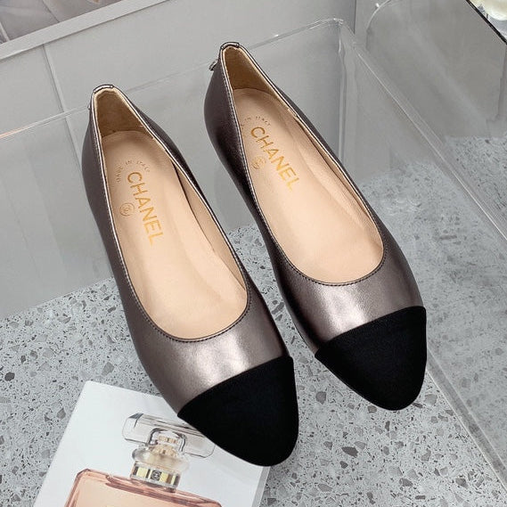 Chanel 2026 Cap Toe Ballet Flat Calfskin 162176