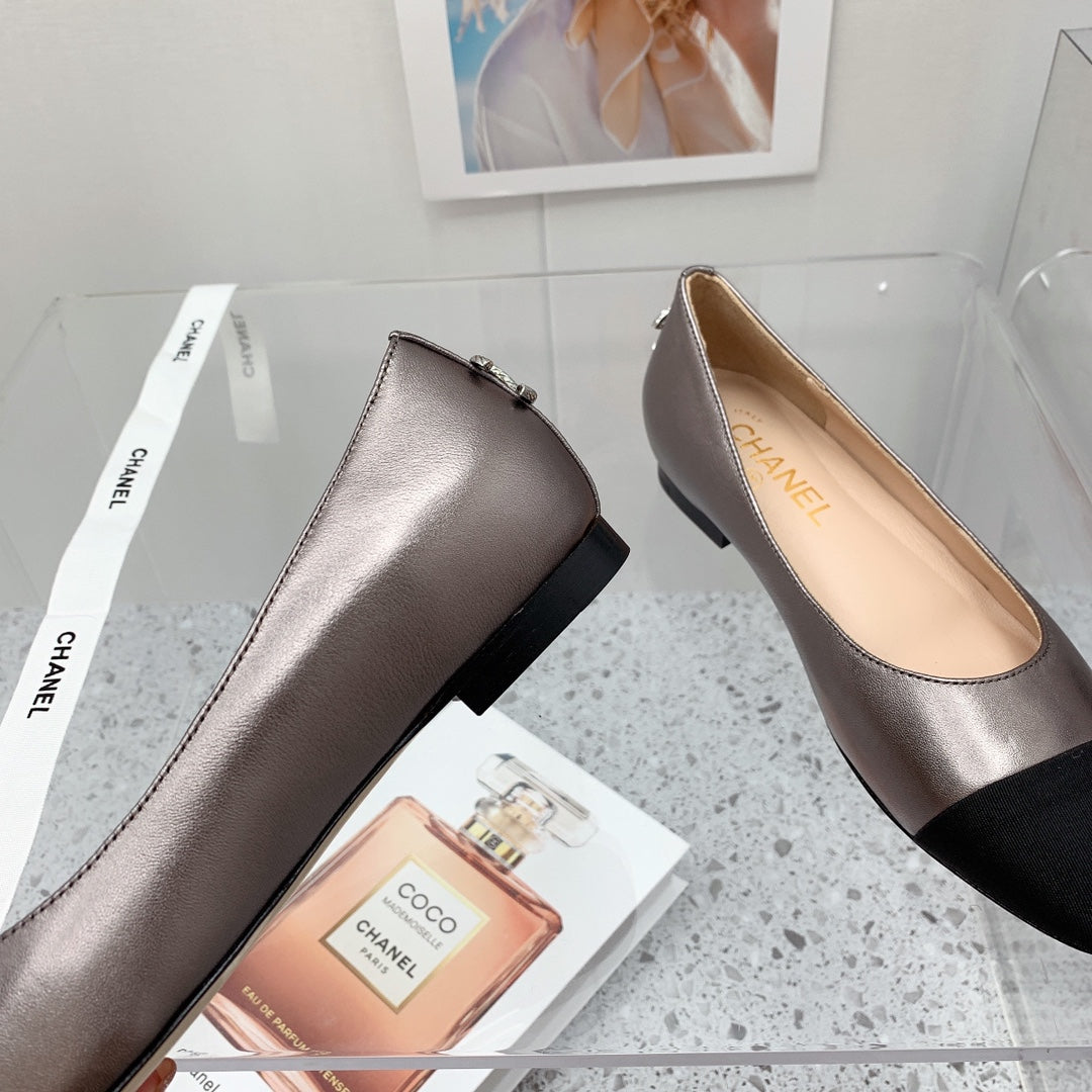 Chanel 2026 Cap Toe Ballet Flat Calfskin 162176