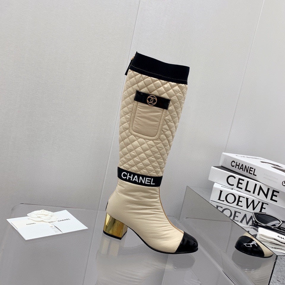 Chanel 2026 Knee-High Boots 50mm Fabric 162205