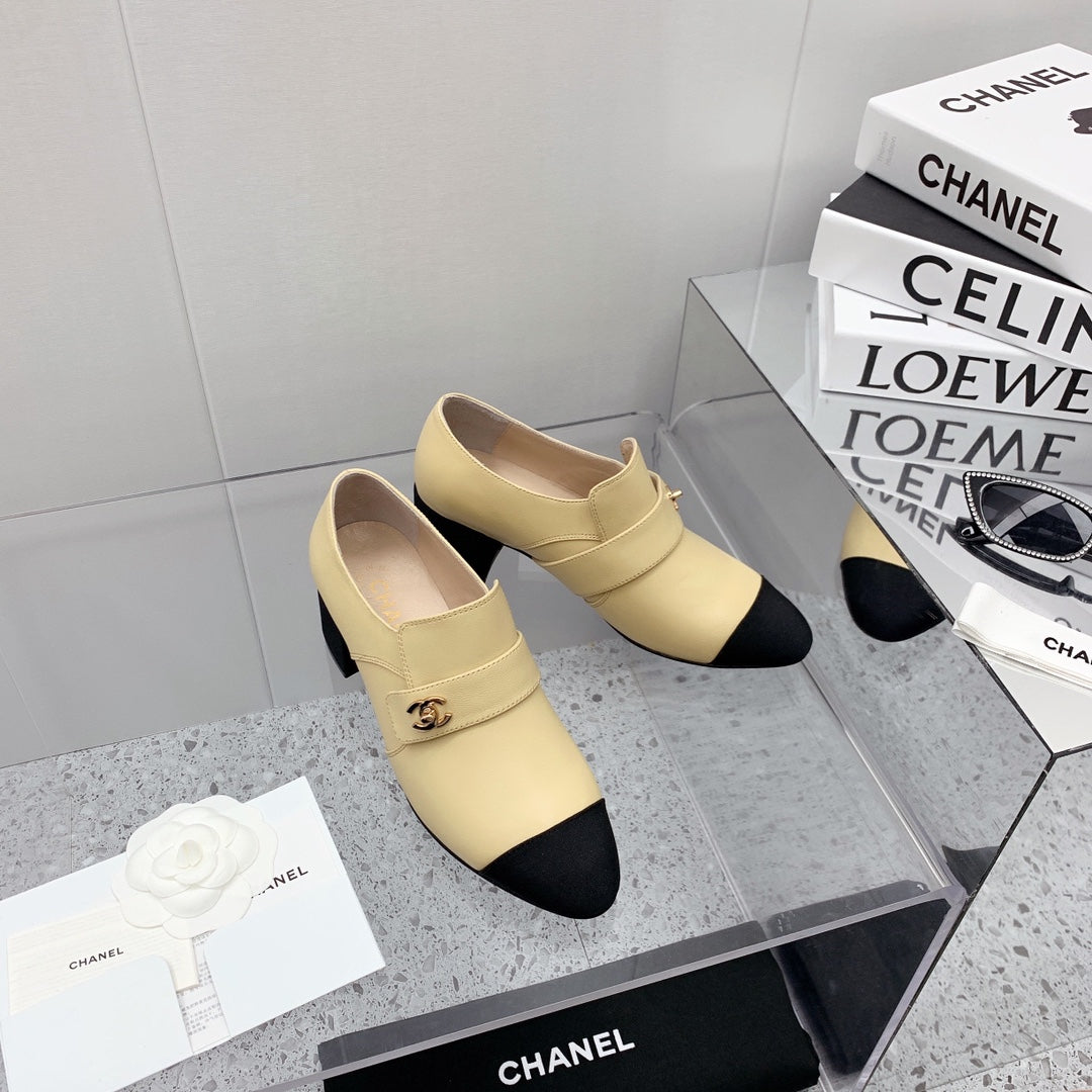 Chanel 2026 Interlocking CC Logo Pumps 50mm Sheepskin 162218