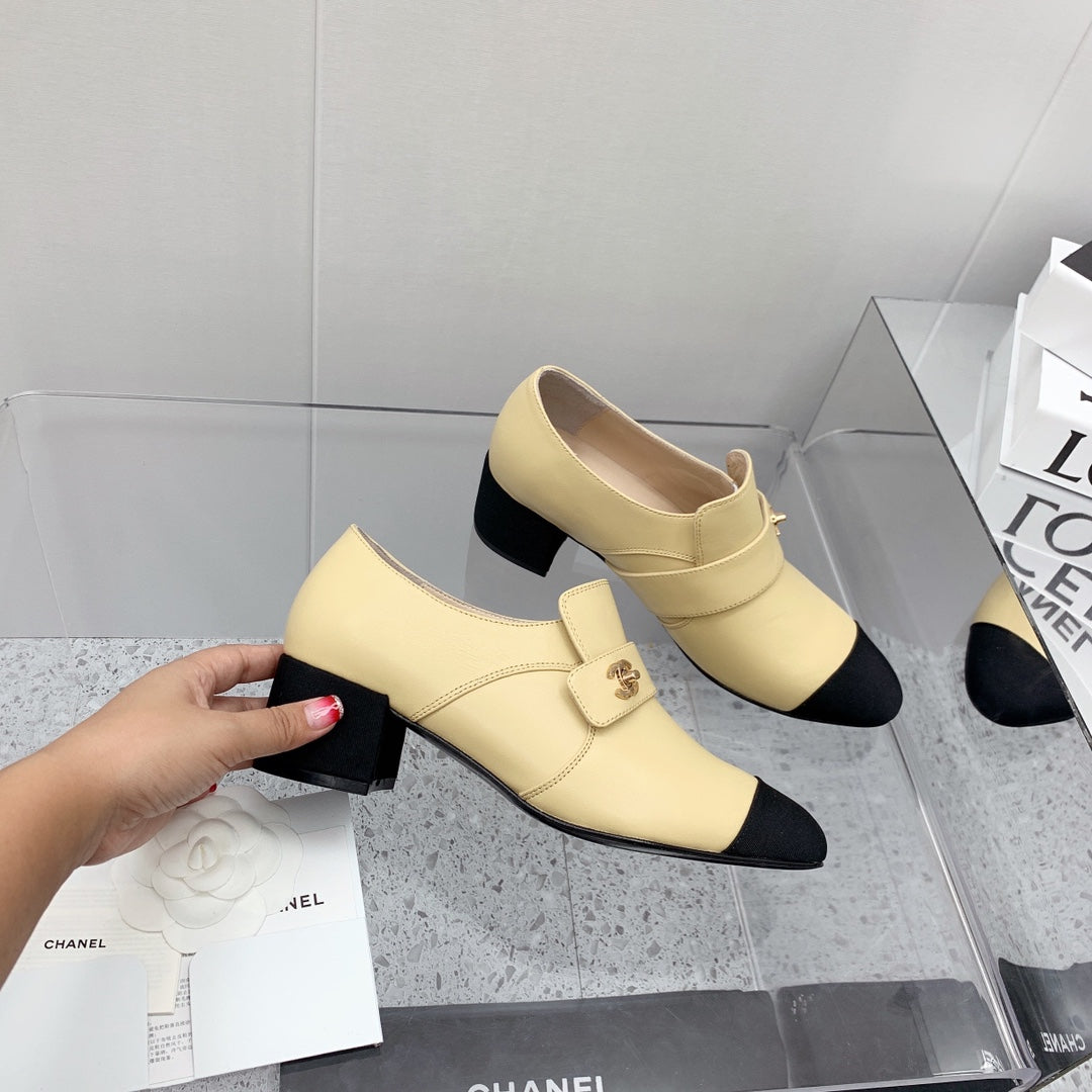 Chanel 2026 Interlocking CC Logo Pumps 50mm Sheepskin 162218
