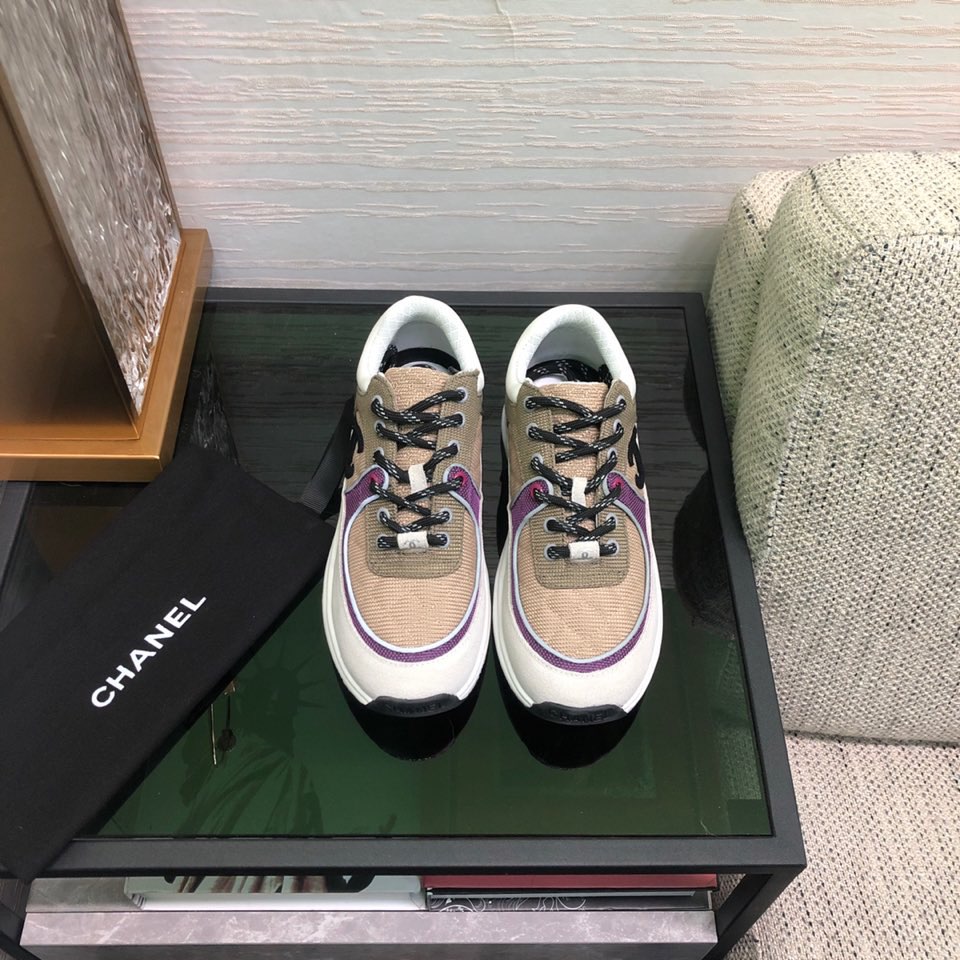 Chanel 2026 Low Top Trainer Sneakers Suede Fabric 128065