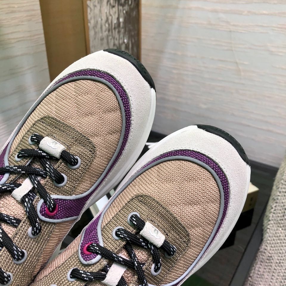 Chanel 2026 Low Top Trainer Sneakers Suede Fabric 128065