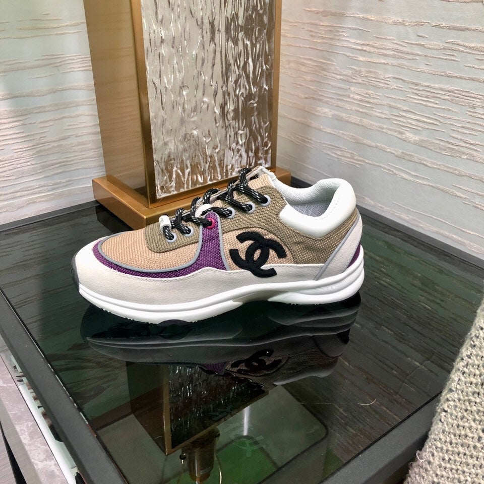 Chanel 2026 Low Top Trainer Sneakers Suede Fabric 128065