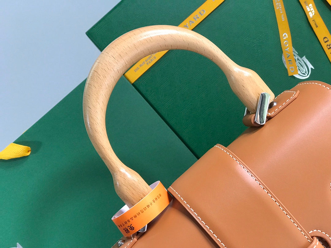 SAÃGON PM BAG 28 IN BROWN GOYARDINE CANVAS AND CALFSKIN