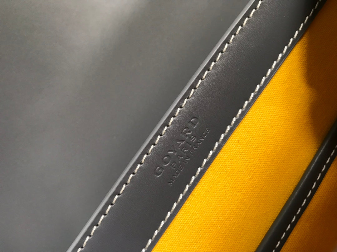 SAÃGON PM BAG 28 IN GREY GOYARDINE CANVAS AND CALFSKIN