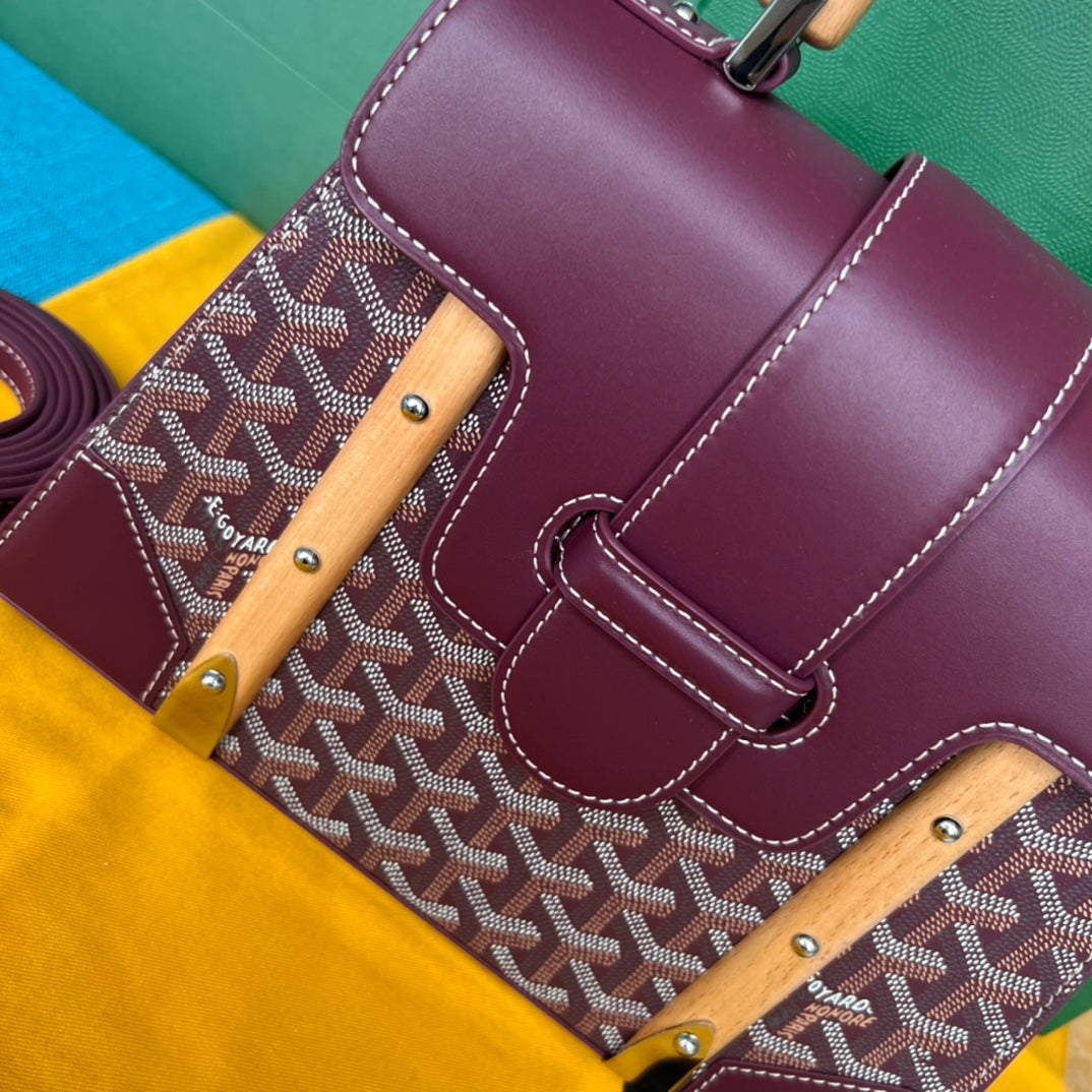 SAÃGON PM BAG 28 IN CANNON PINK GOYARDINE CANVAS AND CALFSKIN
