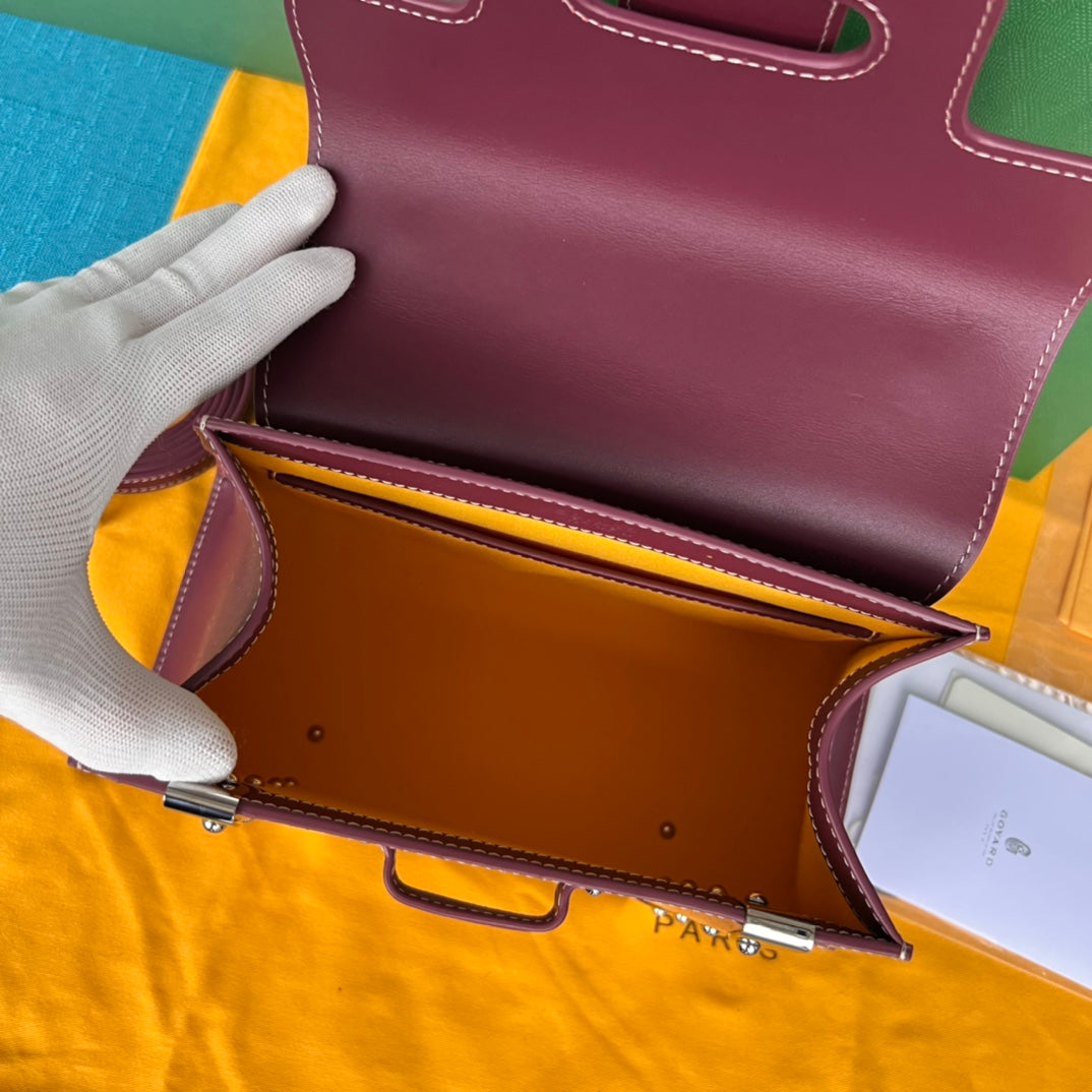 SAÃGON PM BAG 28 IN CANNON PINK GOYARDINE CANVAS AND CALFSKIN