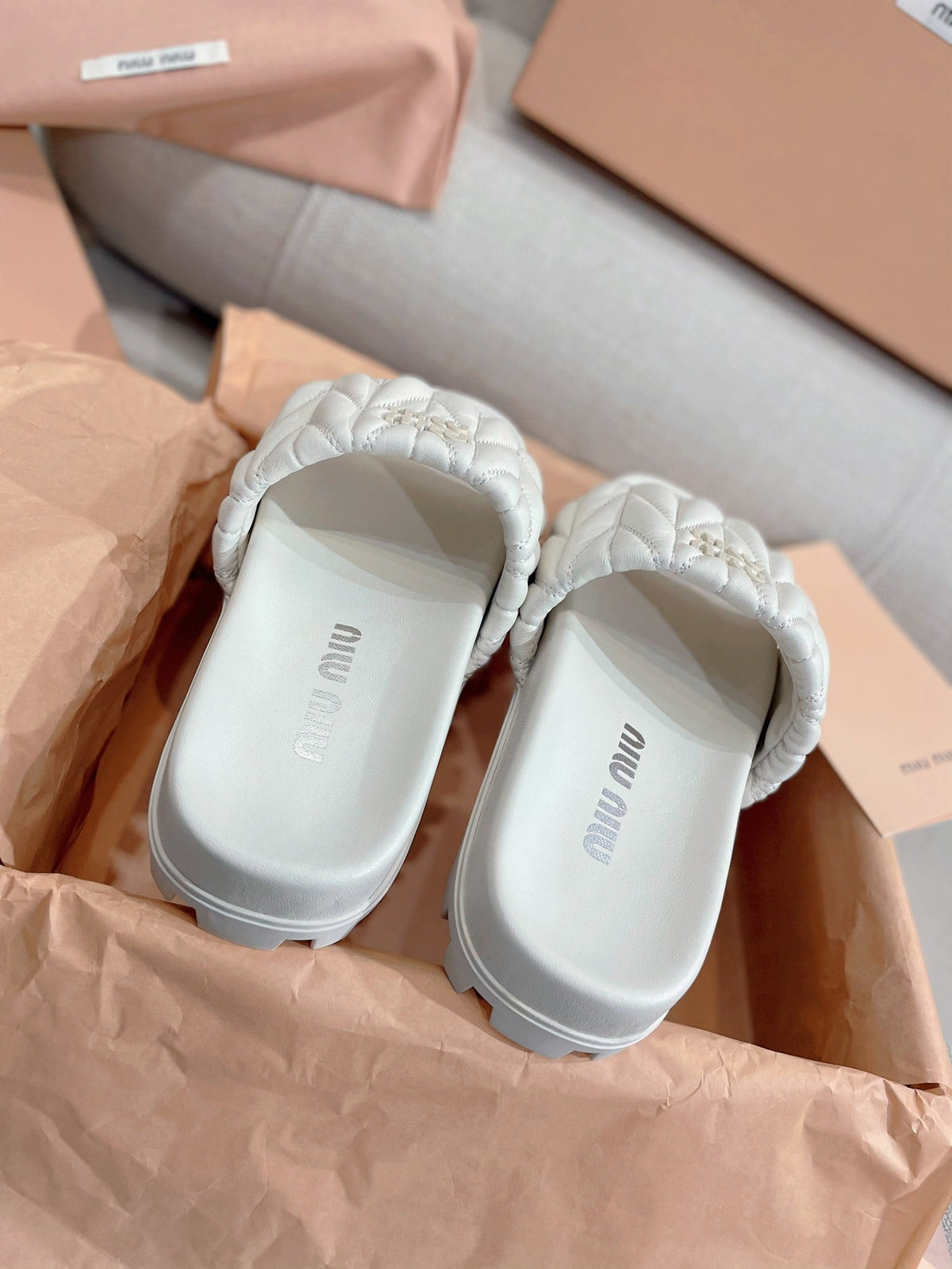 Miu Miu 2026 Quilted Sandals Lambskin 155488