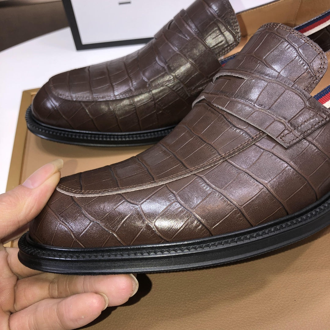GG Men's Dress Loafer Brown Cowhide 457678