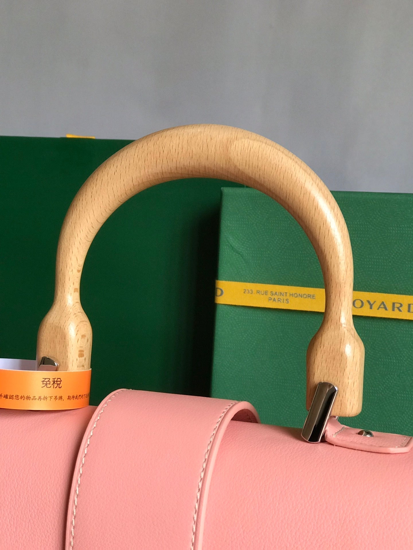 SAÃGON PM BAG 28 IN BABY PINK GOYARDINE CANVAS AND CALFSKIN