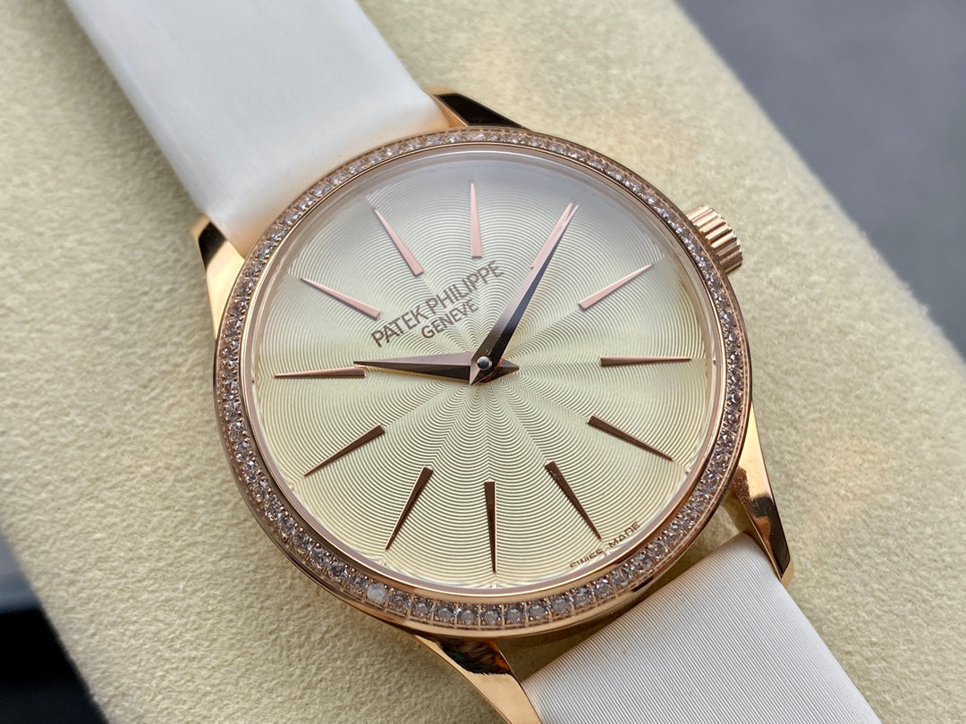 PATEK Calatrava 33mm Pink Glod Champagne Gold Dial