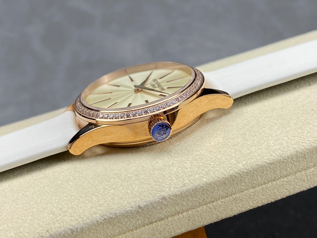 PATEK Calatrava 33mm Pink Glod Champagne Gold Dial