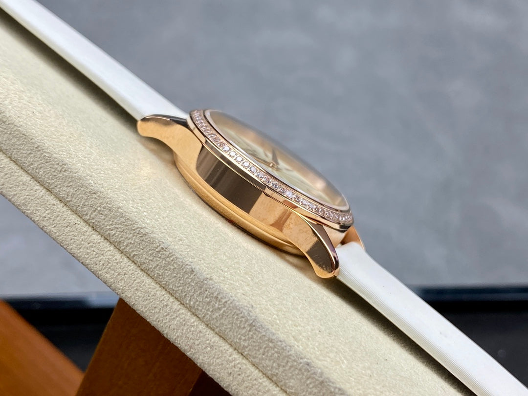 PATEK Calatrava 33mm Pink Glod Champagne Gold Dial