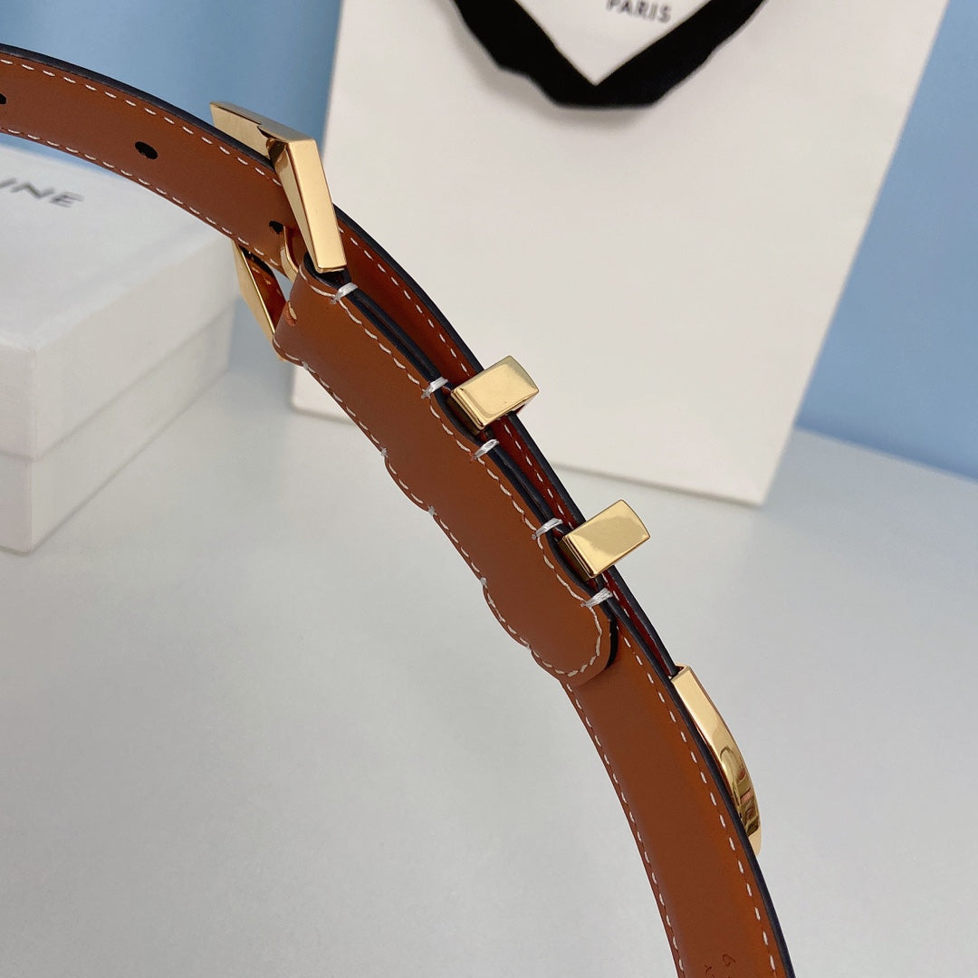 Celine 2026 Western Arrow Buckle Belt 25mm Leather 188882