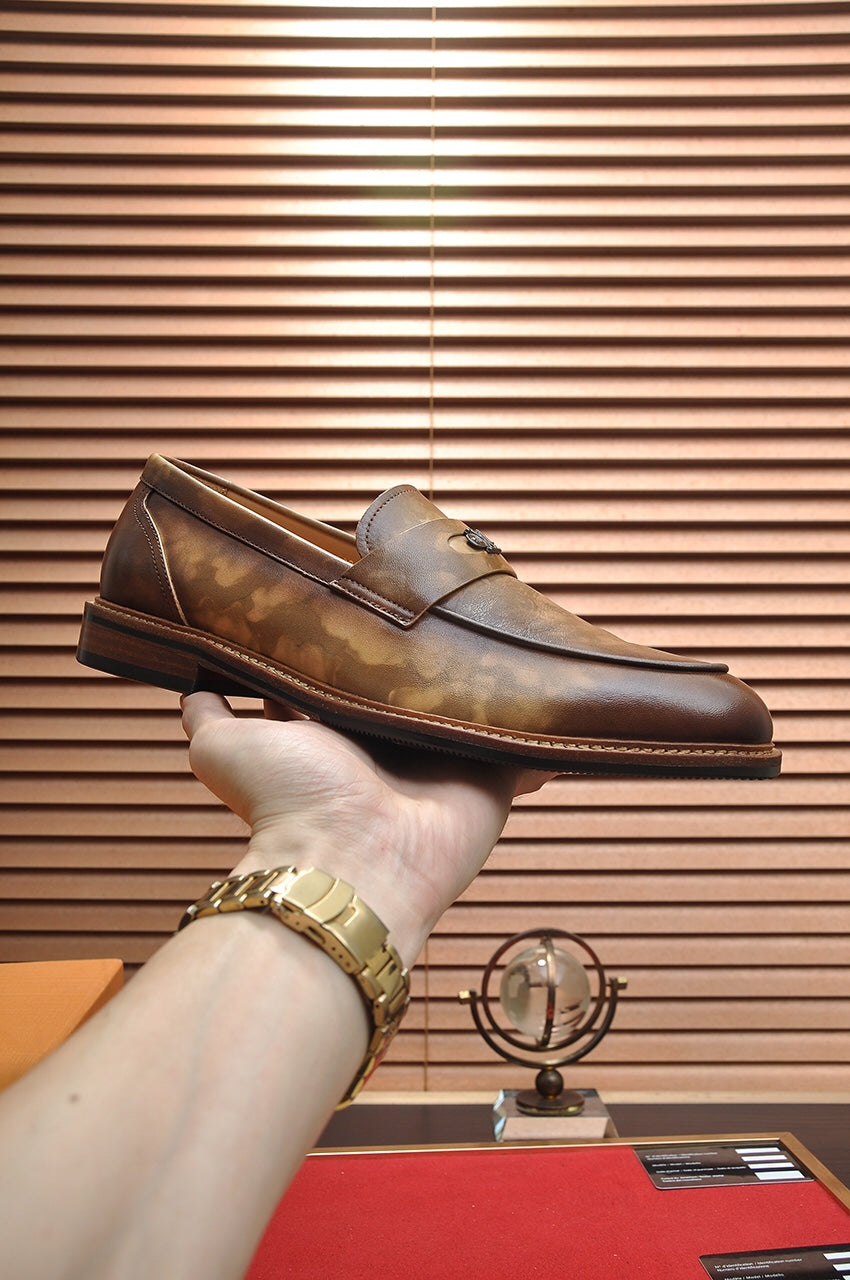 LV FLEX LOAFER IN MOCHA BROWN CALFSKIN