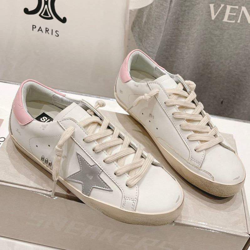 Golden Goose 2026 Deluxe Brand White Grey Pink Cowhide 641190