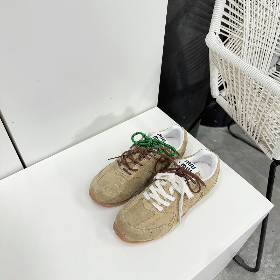 Miu Balance 530 SL Sneaker Light Brown Suede