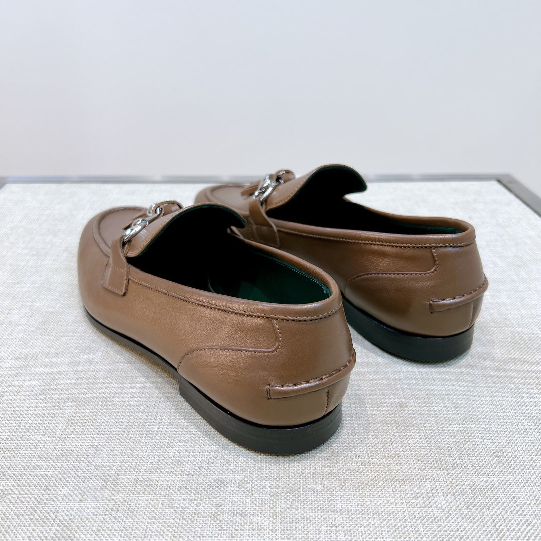 GG Men's Tassel Loafer Brown Calfskin 361356