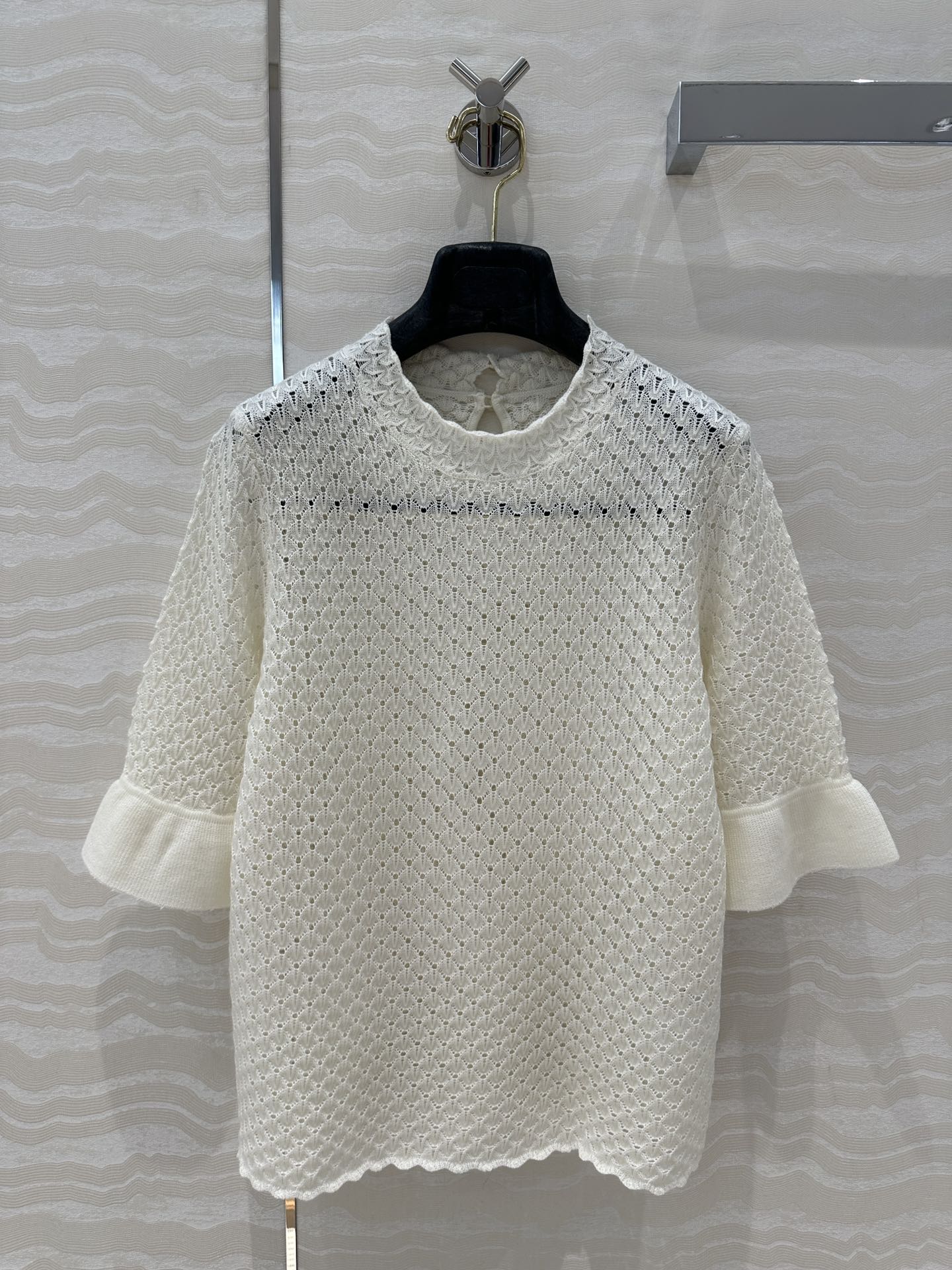 Celine 25 Hollow T-shirt White Wool