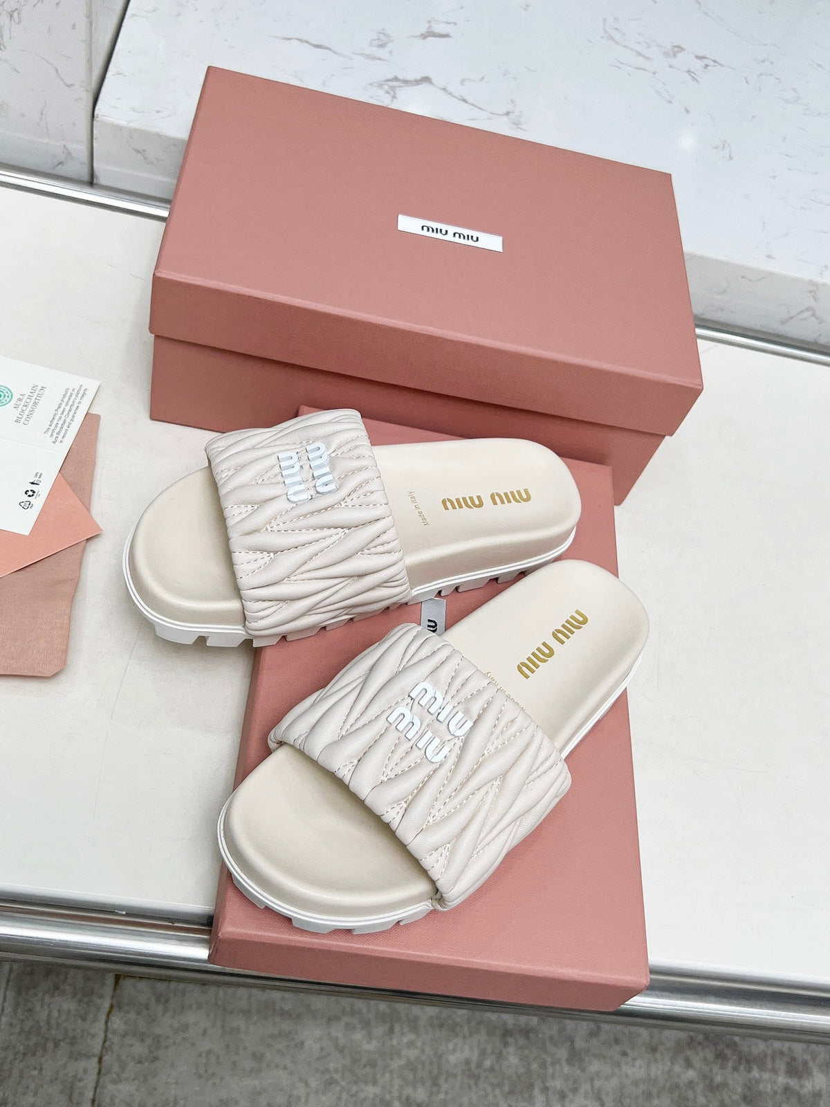 Miumiu 2026 Embroidered Slipper Sheepskin 935601