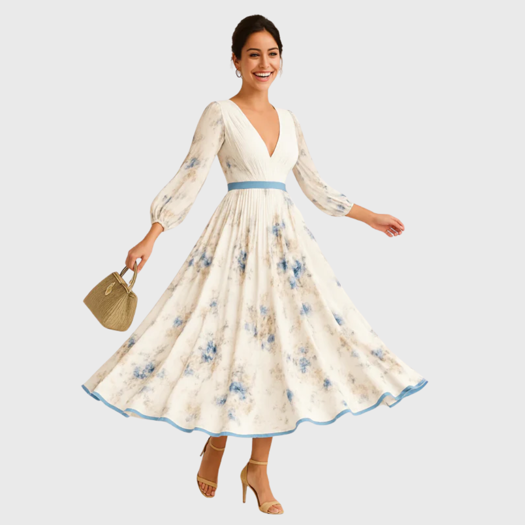 Solène | Kleid mit Blumenglanz