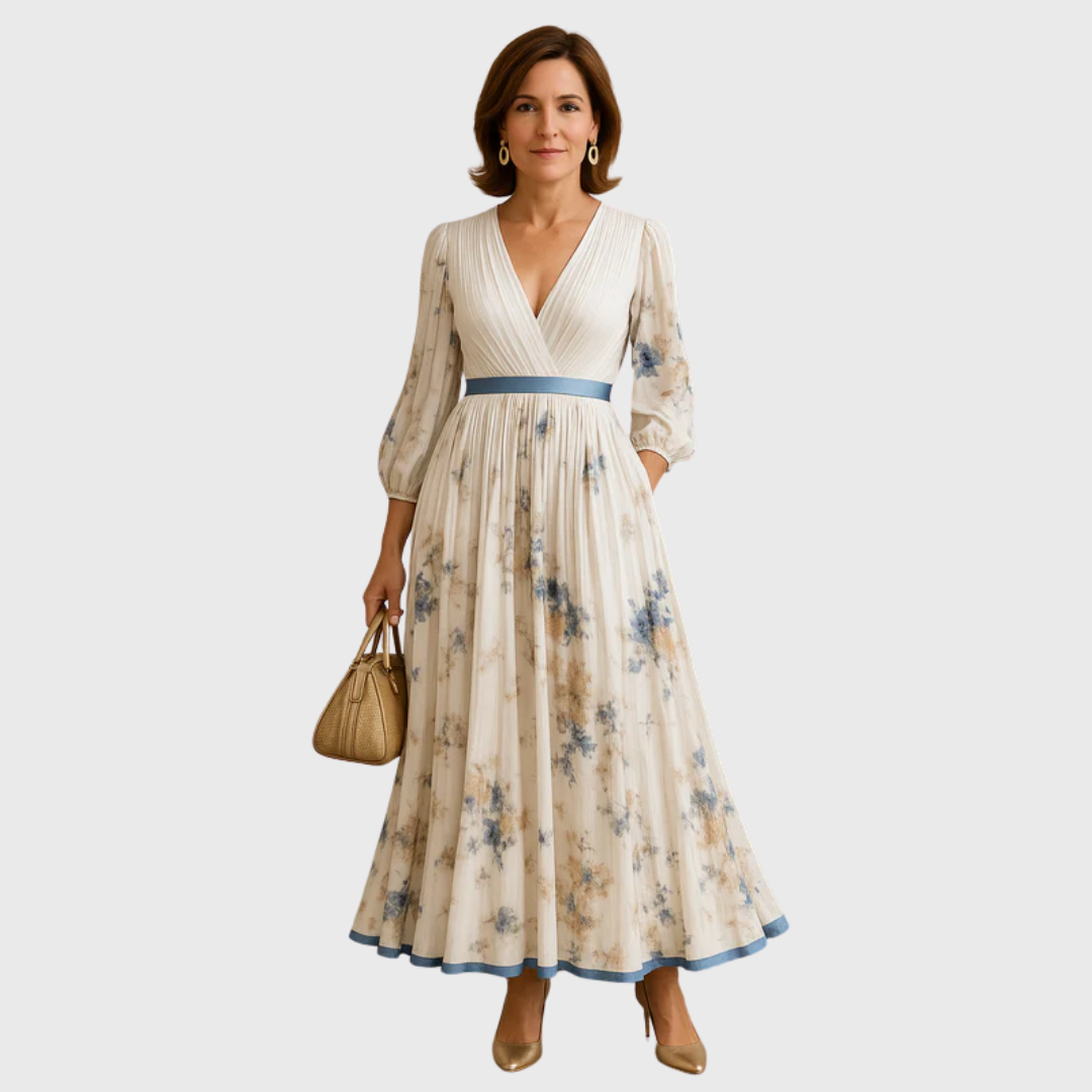 Solène | Kleid mit Blumenglanz