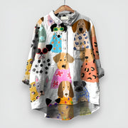 Julia | Bluse mit Kunst-Print