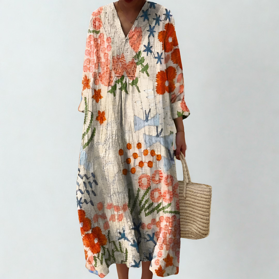 Celestina | Kleid mit organischem Print