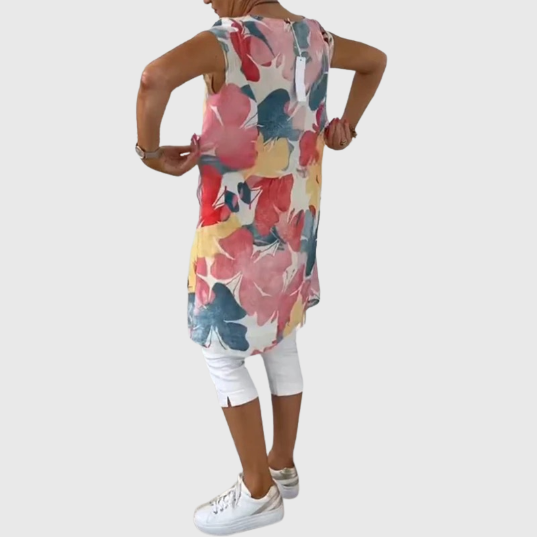 Elettra | Bluse mit Blumen-Detail