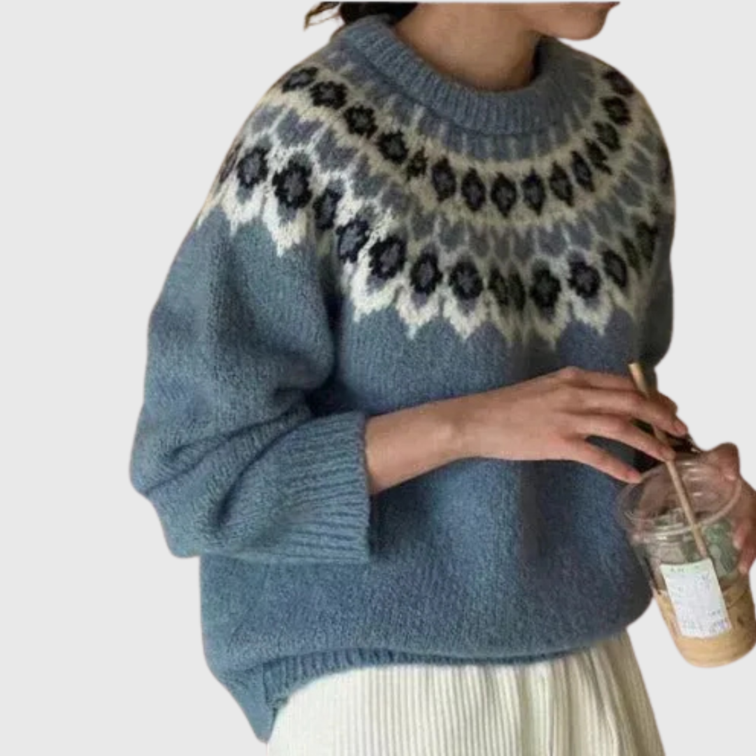 Ella | Pullover jacquard organisch