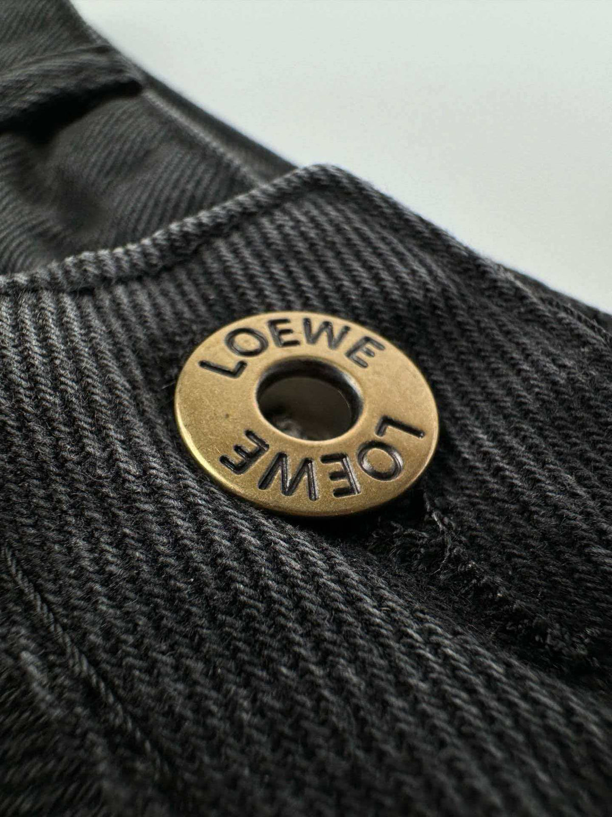 Loewe Anagram Baggy Jeans Black Cotton