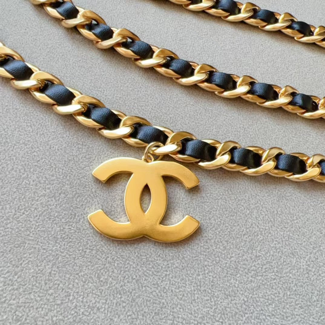 Chanel Chain Belt Metallic Leather