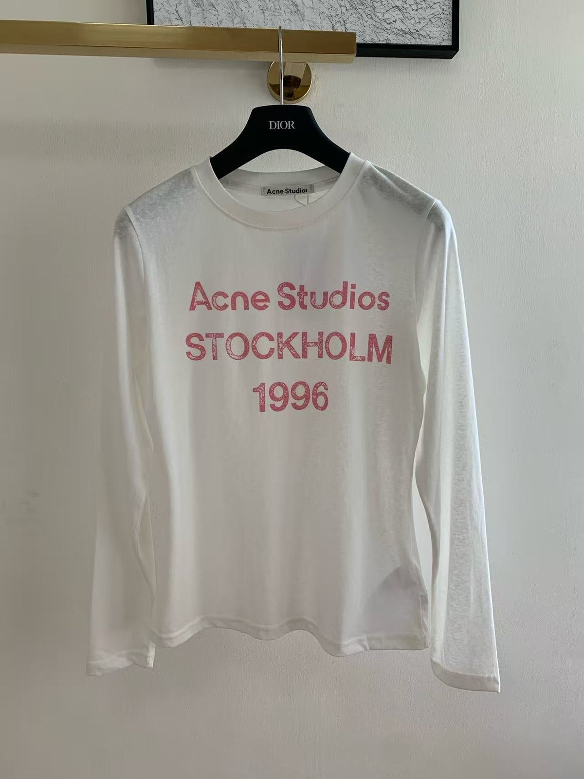 Acne Studios 2026 Letter Print Shirt White Cotton