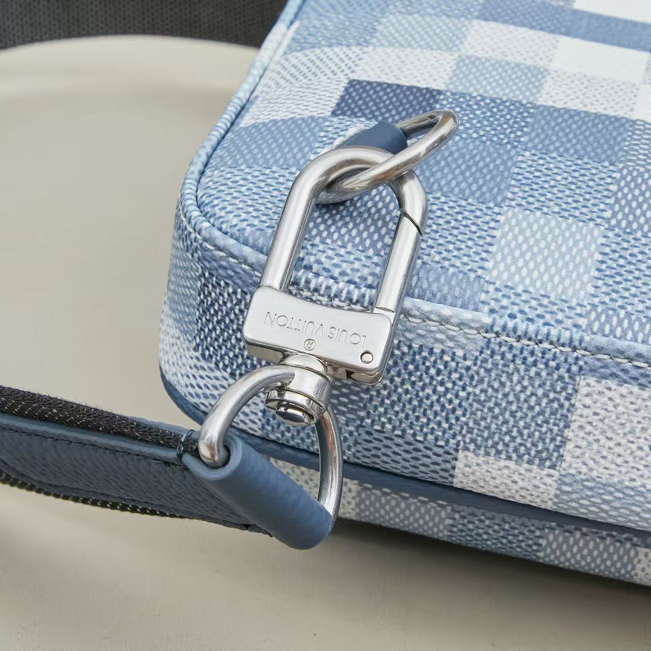 Louis Vuitton 2026 Avenue Crossbody Bag 30cm Indigo Blue Canvas Cowhide