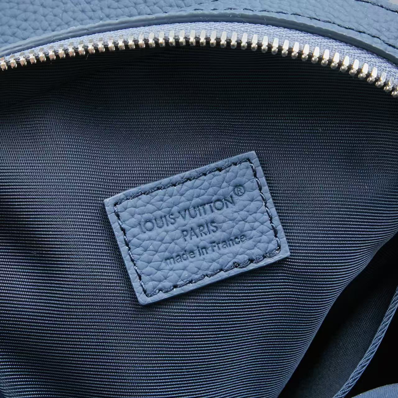 Louis Vuitton 2026 Avenue Crossbody Bag 30cm Indigo Blue Canvas Cowhide