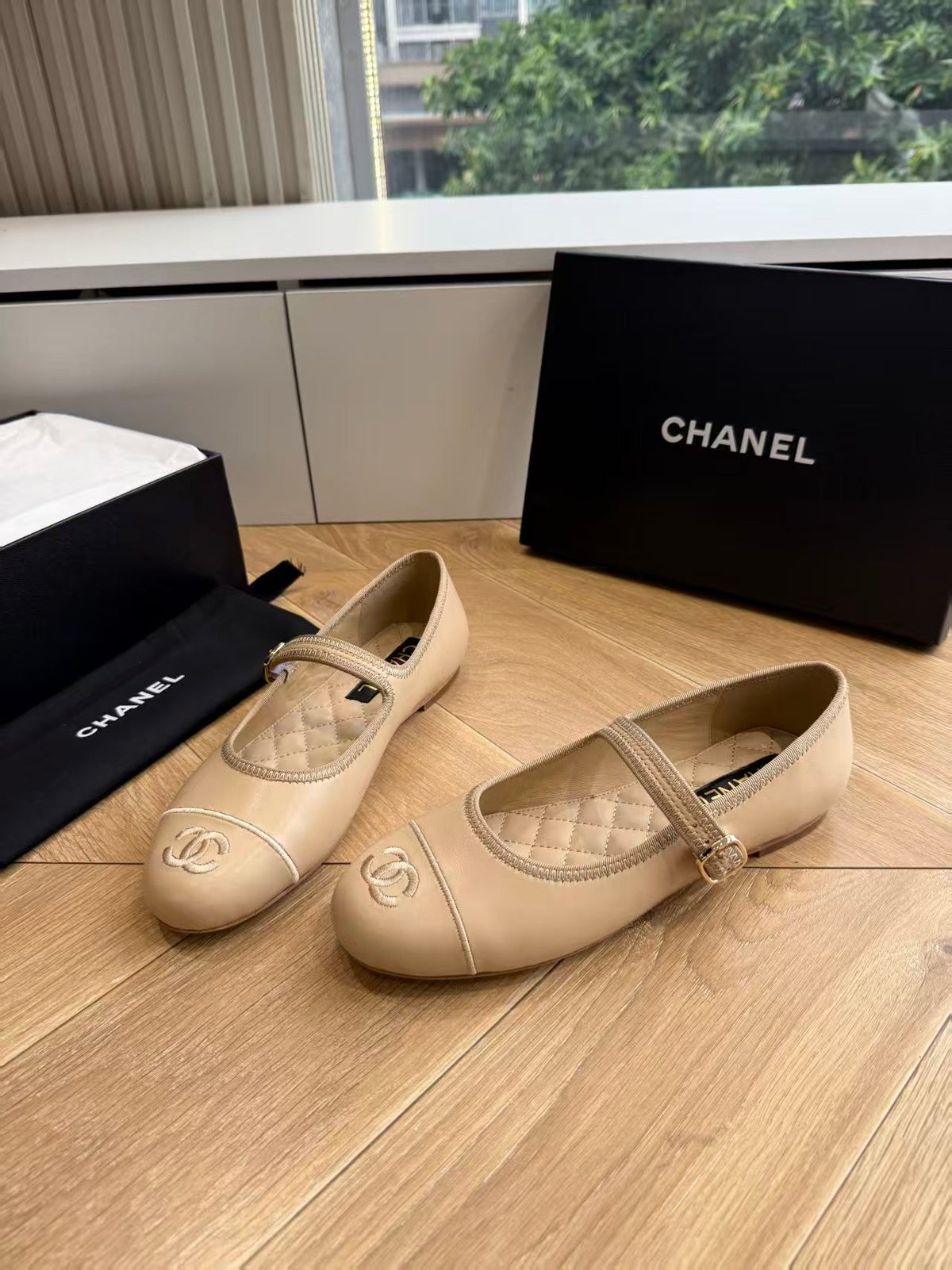 Chanel 2026 Ballet Flat Quilted Leather With CC Logo