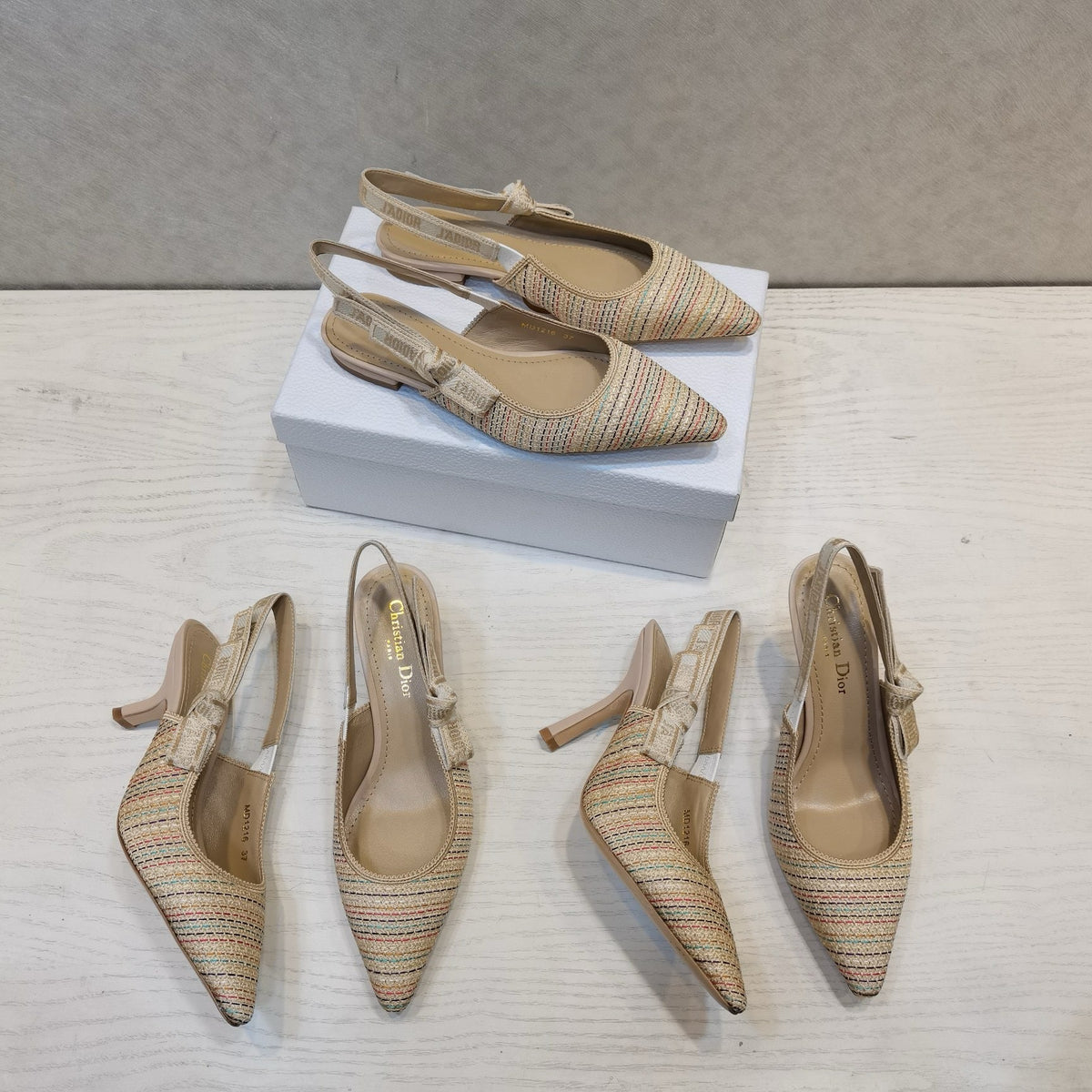 CD 25 J'Adior Slingback Heel Mesh and Leather 237890