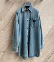 Prada 2026 Denim Shirt Blue Cotton